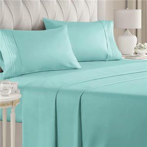 4 Pcs Sheet Set Breathable Cooling Hotel Luxury Extra Soft Deep Pockets Easy Fit